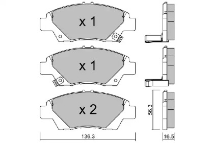 Комплект тормозных колодок AISIN BPHO-1902